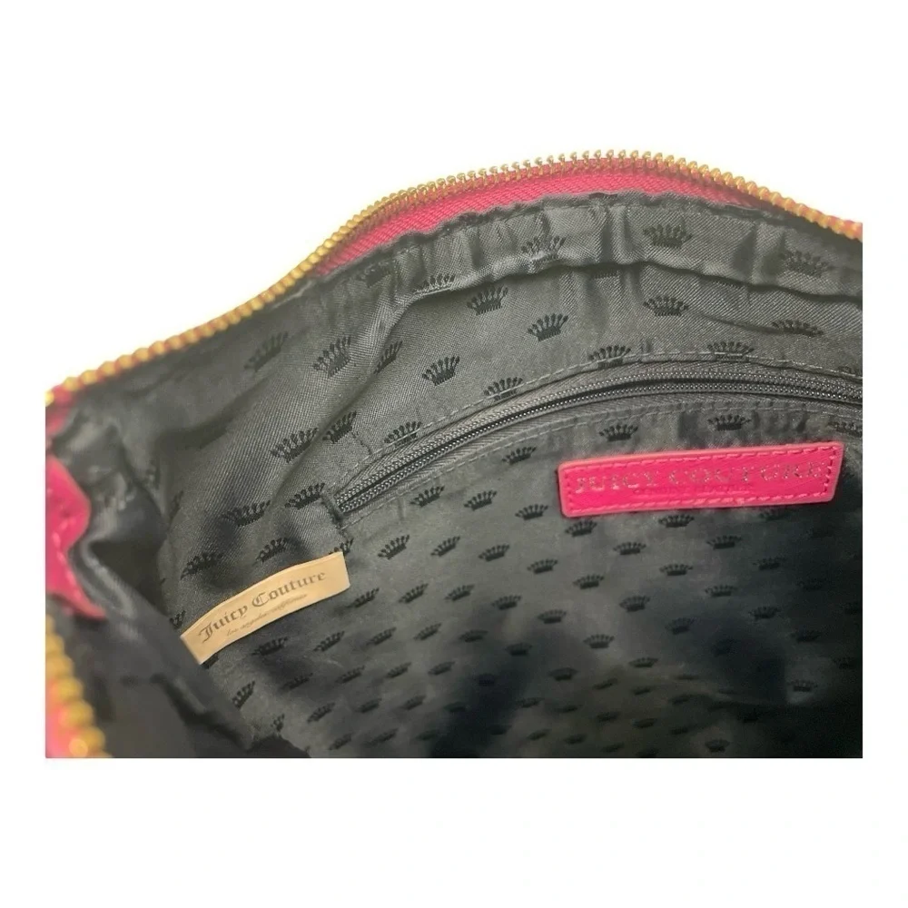 Juicy Couture Saffiano Pink Leather Hobo Bag